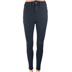 American Eagle Next Level Stretch Black Skinny Leg Mid Rise Denim Jeans Pants 2